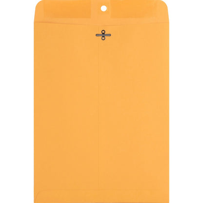 Nature Saver Recycled Clasp Envelopes - Clasp - #90 - 9" Width x 12" Length - 28 lb - Clasp - Yellow - Kraft - 100 / Box