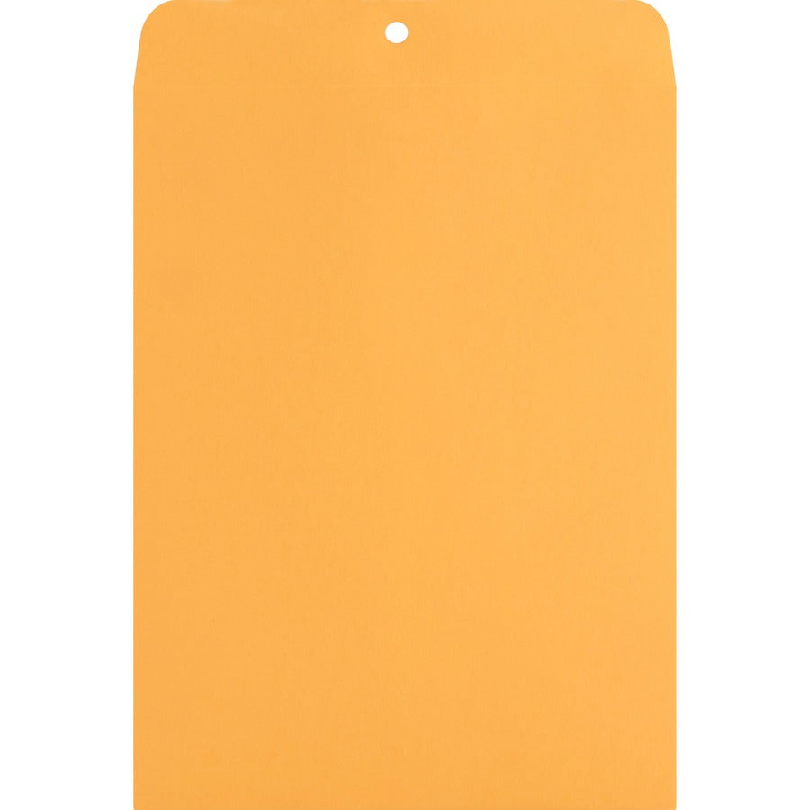 Nature Saver Recycled Clasp Envelopes - Clasp - #90 - 9" Width x 12" Length - 28 lb - Clasp - Yellow - Kraft - 100 / Box