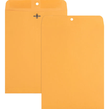 Nature Saver Recycled Clasp Envelopes - Clasp - #90 - 9" Width x 12" Length - 28 lb - Clasp - Yellow - Kraft - 100 / Box