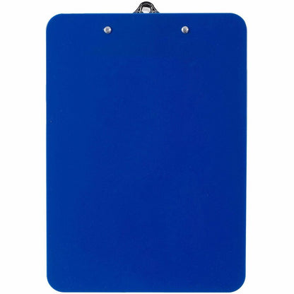 Nature Saver Recycled Plastic Clipboards - 1" Clip Capacity - 8 1/2" x 12" Sheet Size - Heavy Duty - Plastic - Blue - 1 