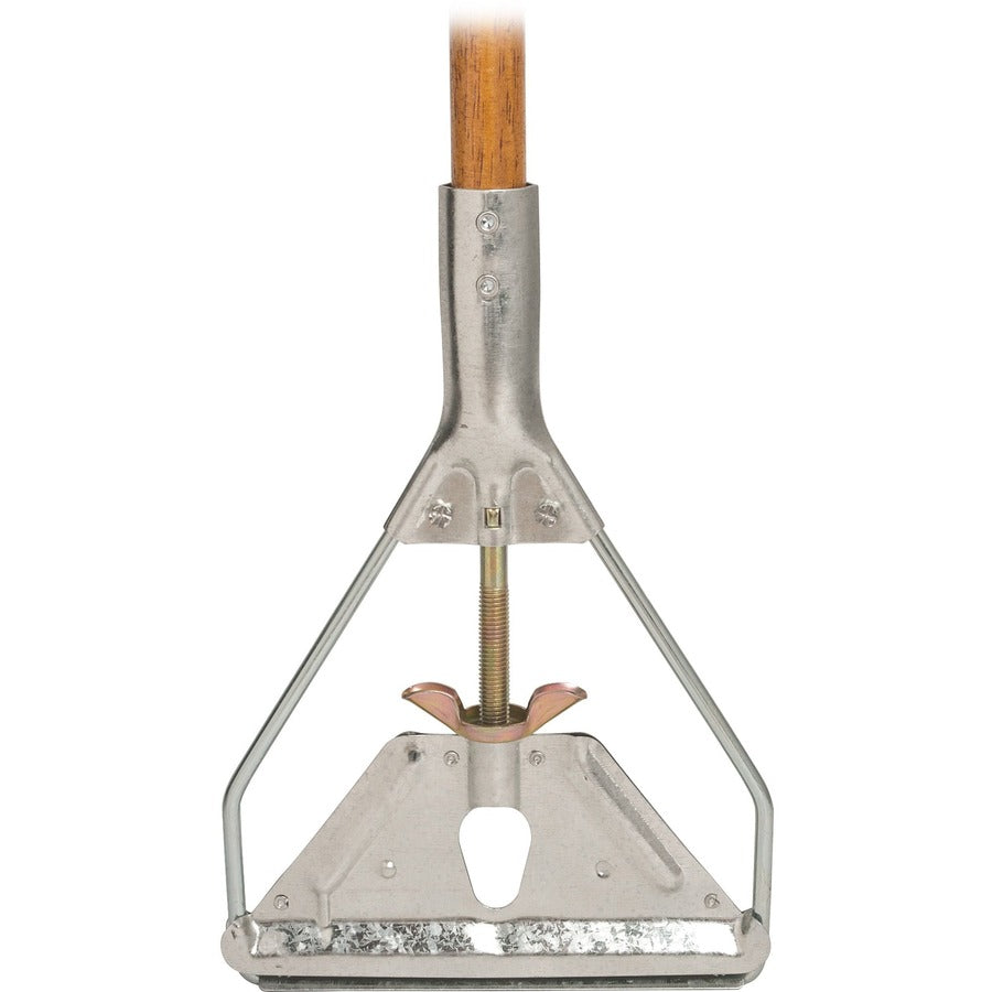 Genuine Joe Wood Handle Complete Wet Mop - 60" Width x 0.94" Height Cotton Head - Wood Handle - 1 Each