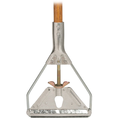 Genuine Joe Wood Handle Complete Wet Mop - 60" Width x 0.94" Height Cotton Head - Wood Handle - 1 Each