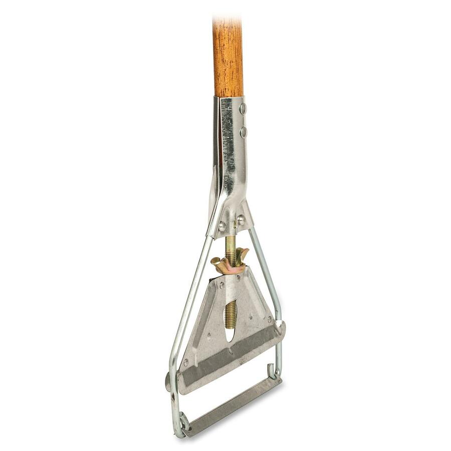 Genuine Joe Wood Handle Complete Wet Mop - 60" Width x 0.94" Height Cotton Head - Wood Handle - 1 Each
