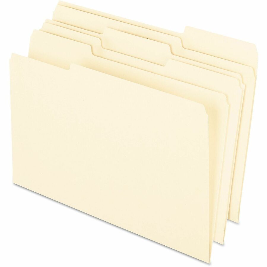 Pendaflex 1/3 Tab Cut Legal Recycled Top Tab File Folder - 8 1/2" x 14" - 1/2" Expansion - Top Tab Location - Assorted T