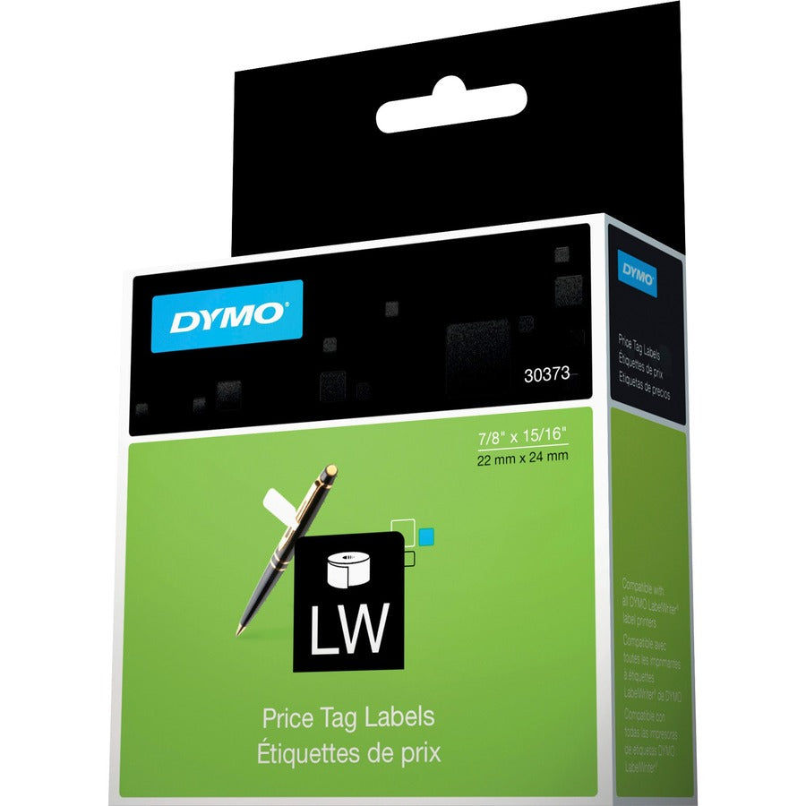 Dymo Label Writer Price Tag Labels - 7/8" Width x 2" Length - Permanent Adhesive - Direct Thermal - White - 400 / Roll
