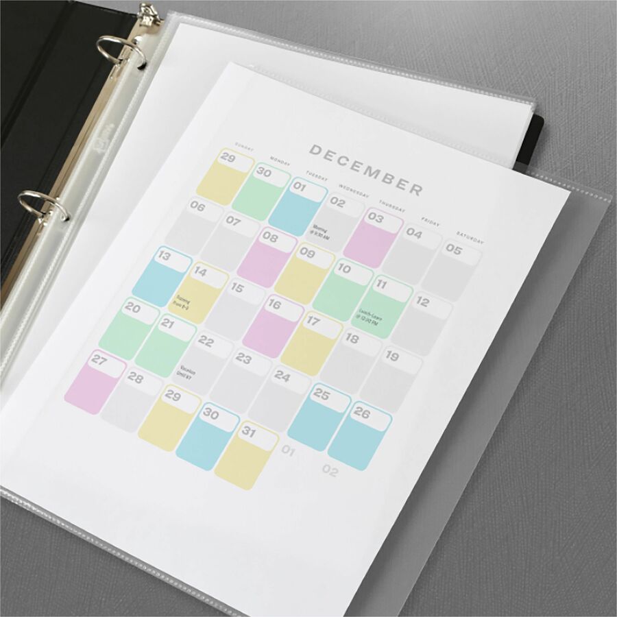 Avery® Side Insert Sheet Protectors - For Letter 8 1/2" x 11" Sheet - 3 x Holes - Ring Binder - Side Loading - Clear, Di