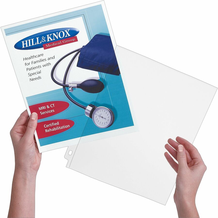 Avery® Side Insert Sheet Protectors - For Letter 8 1/2" x 11" Sheet - 3 x Holes - Ring Binder - Side Loading - Clear, Di