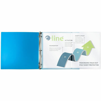 C-Line Panoramic Fold-Out Sheet Protectors - For 11" x 17" , Letter 8 1/2" x 11" Sheet - Clear - Polypropylene - 25 / Bo