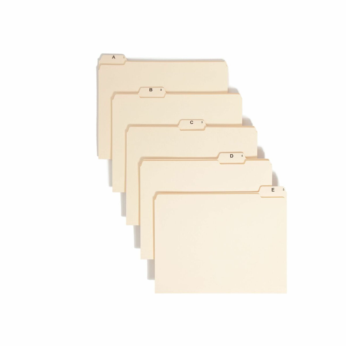 Smead 1/5 Tab Cut Letter Recycled Top Tab File Folder - 8 1/2" x 11" - 3/4" Expansion - Top Tab Location - Assorted Tab 