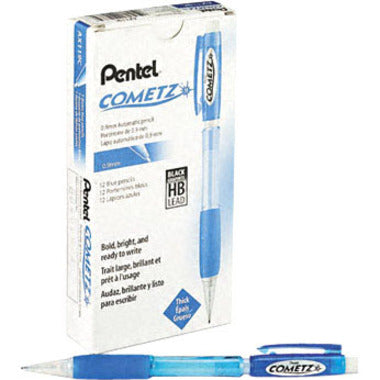 Pentel Cometz .9mm Automatic Pencils - 0.9 mm Lead - #2 - Blue Barrel - 12 / Dozen
