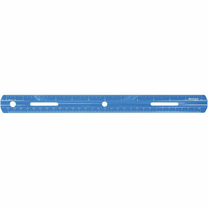 Westcott 12" Plastic Ruler - 12" Length - 1/16 Graduations - Imperial, Metric Measuring System - Plastic - Assorted - 1 