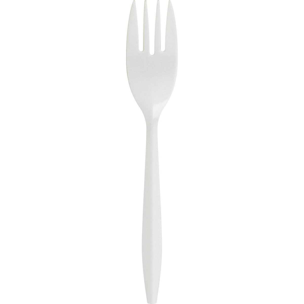 Genuine Joe Medium-weight Forks - Polypropylene - White - 1000 / Carton