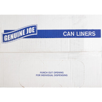 Genuine Joe Clear Trash Can Liners - 45 gal Capacity - 46" Length x 40" Width x 0.60 mil (15 Micron) Thickness - Low Den