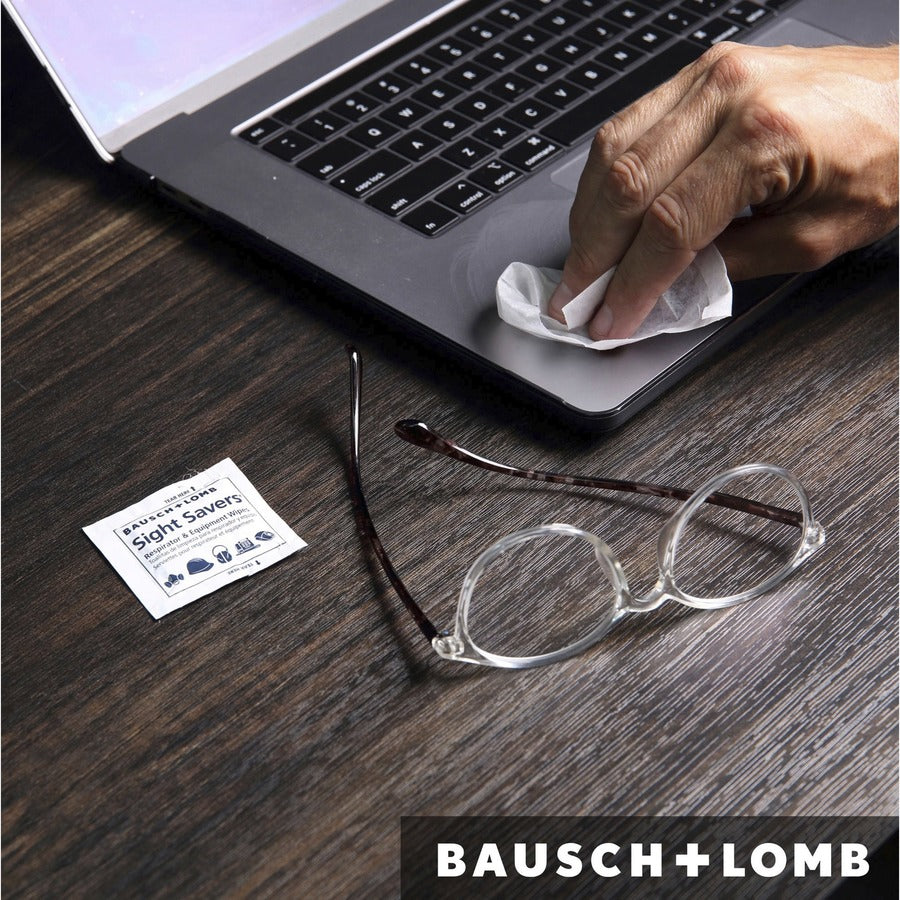 Bausch + Lomb Sight Savers XL Equipment Wipes - Alcohol-free - 100 / Box