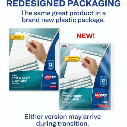Avery® Index Maker Index Divider - 12 x Divider(s) - 12 Print-on Tab(s) - 12 - 12 Tab(s)/Set - 8.5" Divider Width x 11" 