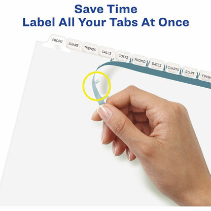 Avery® Index Maker Index Divider - 12 x Divider(s) - 12 Print-on Tab(s) - 12 - 12 Tab(s)/Set - 8.5" Divider Width x 11" 