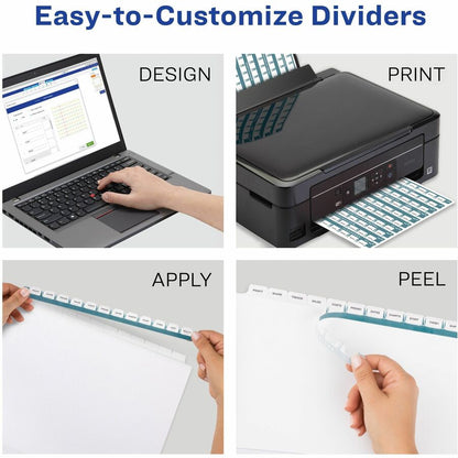 Avery® Index Maker Index Divider - 12 x Divider(s) - 12 Print-on Tab(s) - 12 - 12 Tab(s)/Set - 8.5" Divider Width x 11" 