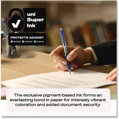 uniball™ SigNo RT Gel Ink Pens - 0.7 mm Pen Point - Refillable - Retractable - Blue Ink - Gel-based - Document - 12 / Do