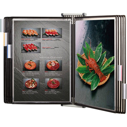 Djois by Tarifold Wall-Mountable Antimicrobial Reference Display Unit - Support Letter 8.50" x 11" Media - Clear, Black 