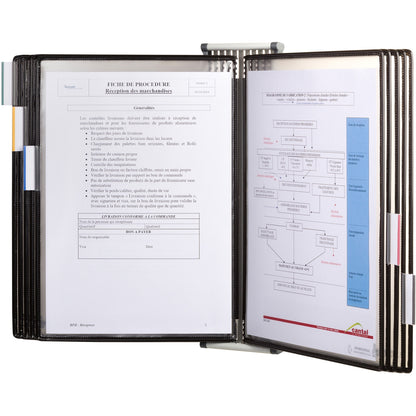 Djois by Tarifold Wall-Mountable Antimicrobial Reference Display Unit - Support Letter 8.50" x 11" Media - Clear, Black 