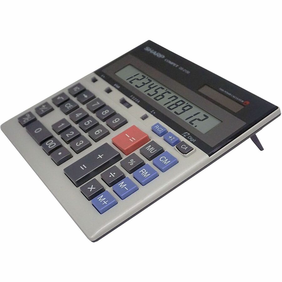 SHARP® QS-2130 12-Digit Commercial Desktop Calculator - 4-Key Memory, Sign Change, Backspace Key, Auto Power Off - 1 Lin