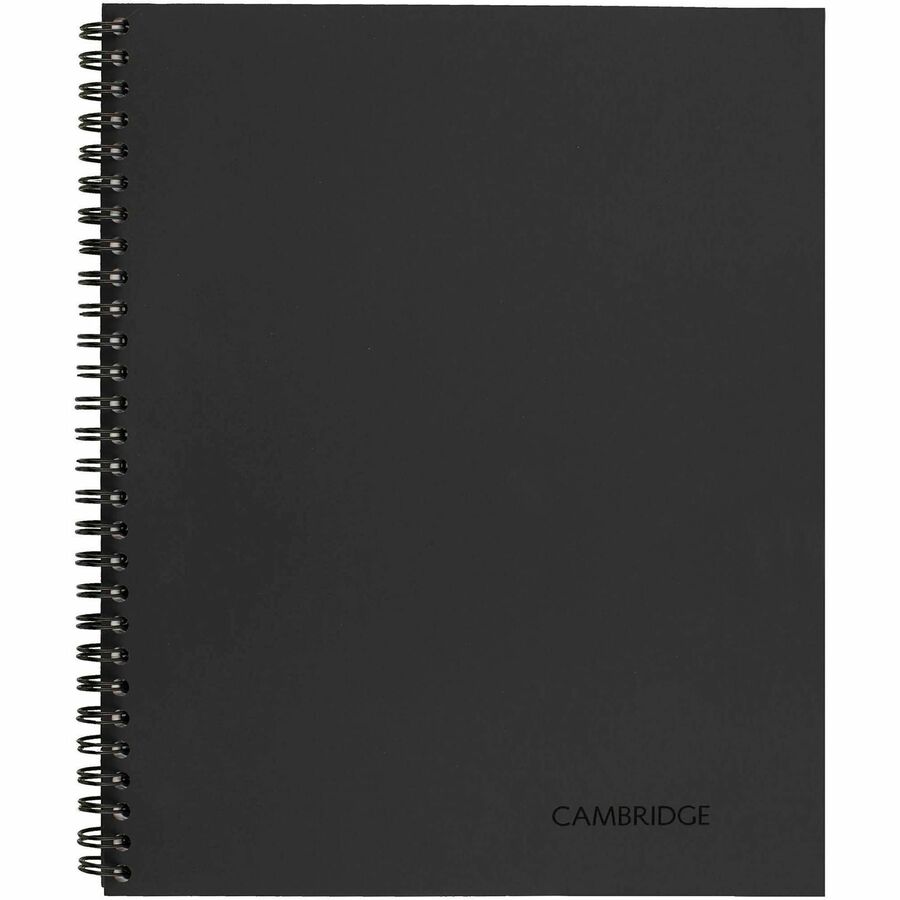 Mead Limited Meeting Notebooks - Letter - 80 Sheets - Wire Bound - Letter - 8 1/2" x 11" Sheet Size - Black Linen Cover 