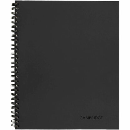 Mead Limited Meeting Notebooks - Letter - 80 Sheets - Wire Bound - Letter - 8 1/2" x 11" Sheet Size - Black Linen Cover 