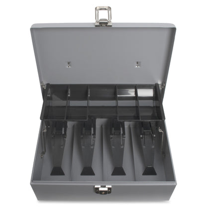 Sparco Controller Cash Box - 5 Coin - Gray - 3.4" Height x 11.4" Width x 7.5" Depth