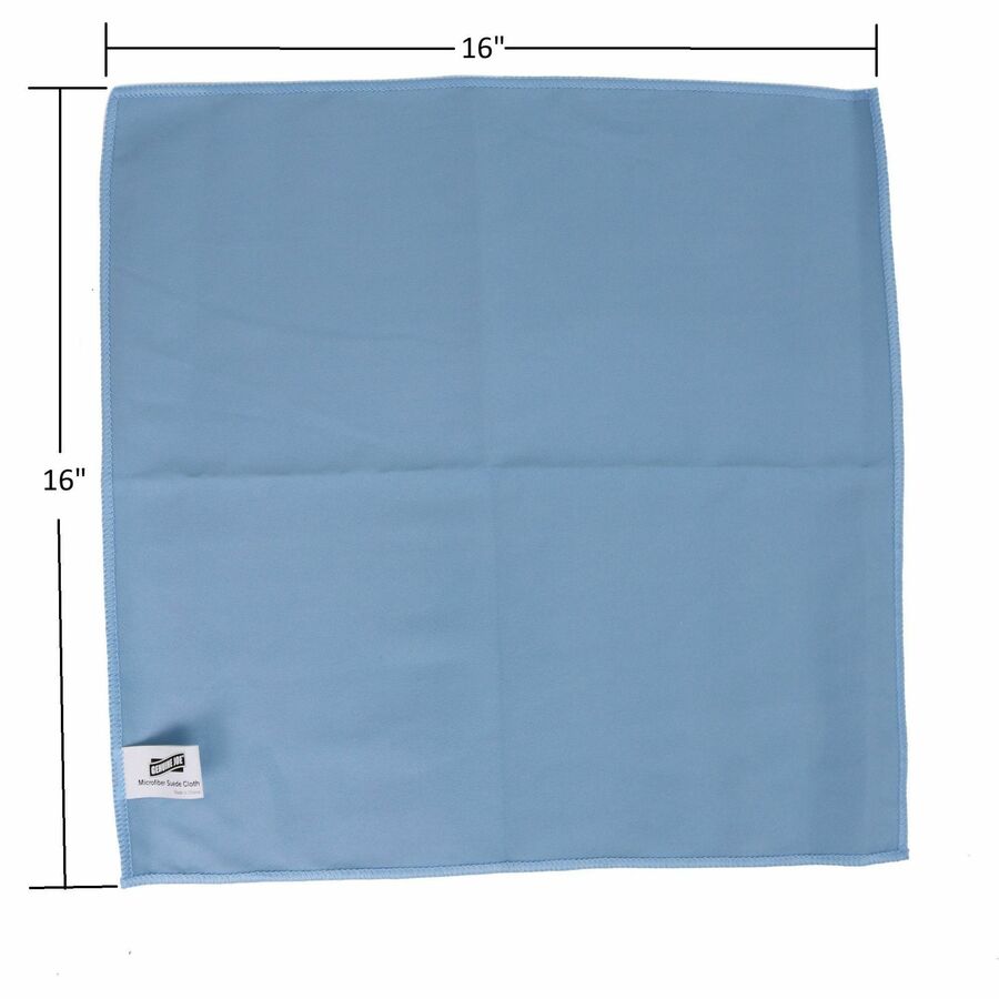 Genuine Joe Color-coded Microfiber Cleaning Cloths - 16" Width x 16" Length - Assorted - MicroFiber - 4 / Pack