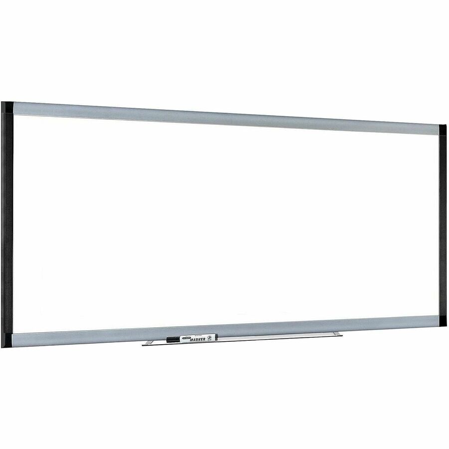 Lorell Signature Series Magnetic Dry-erase Markerboard - 96" (8 ft) Width x 48" (4 ft) Height - Coated Steel Surface - S