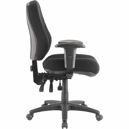 Lorell Bailey High-Back Multi-Task Chair - Black Seat Color - Acrylic Seat Material - Black Frame Color - 1 Each