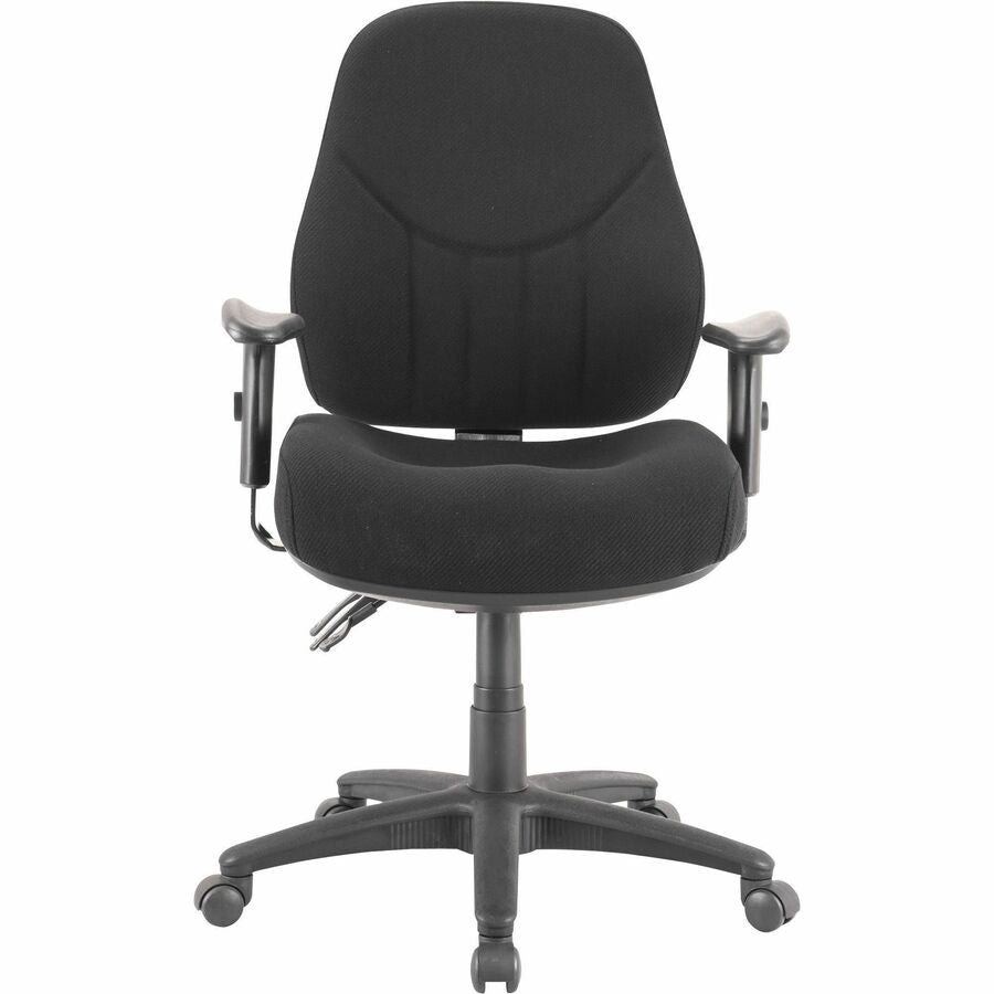 Lorell Bailey High-Back Multi-Task Chair - Black Seat Color - Acrylic Seat Material - Black Frame Color - 1 Each