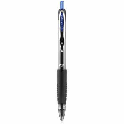 uniball™ 207 Needle Gel Pens - 0.7 mm Pen Point - Retractable - Blue Ink - Blue Barrel - 12 / Dozen
