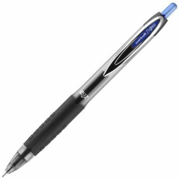 uniball™ 207 Needle Gel Pens - 0.7 mm Pen Point - Retractable - Blue Ink - Blue Barrel - 12 / Dozen