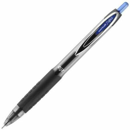 uniball™ 207 Needle Gel Pens - 0.7 mm Pen Point - Retractable - Blue Ink - Blue Barrel - 12 / Dozen