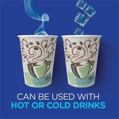 Dixie PerfecTouch 12 oz Insulated Paper Hot Coffee Cups by GP Pro - 12 fl oz - Cone - Coffee Haze - Paper - Hot Drink, C