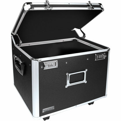 Vaultz Mobile Letter/Legal Chest - Telescopic Handle - 2 Casters - Polyvinyl Chloride (PVC) - 17.50" Width x 15.50" Dept