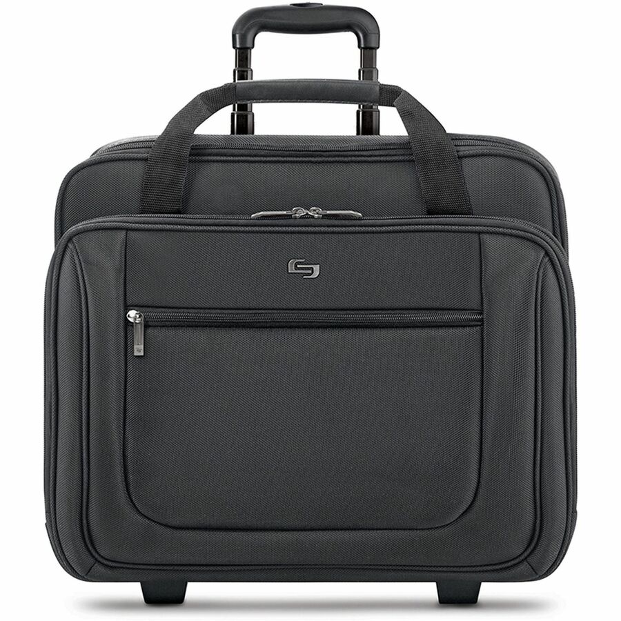 Solo Classic Carrying Case (Portfolio) for 17.3" Notebook - Black - Polyester Body - Handle - 14" Height x 16.8" Width x