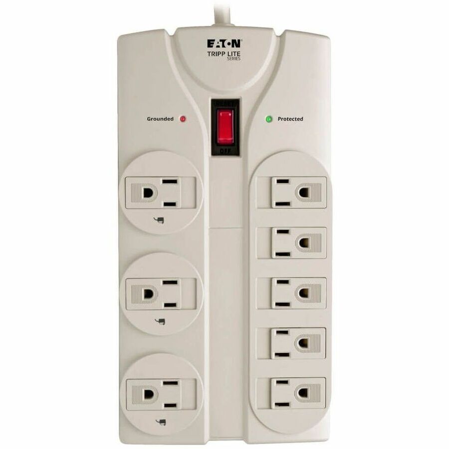 Tripp Lite series 8-Outlet Surge Suppressor - Light Gray - NEMA 5-15P - 8 x NEMA 5-15R - 1800 VA - 1440 J - 120 V AC Inp