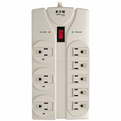 Tripp Lite series 8-Outlet Surge Suppressor - Light Gray - NEMA 5-15P - 8 x NEMA 5-15R - 1800 VA - 1440 J - 120 V AC Inp