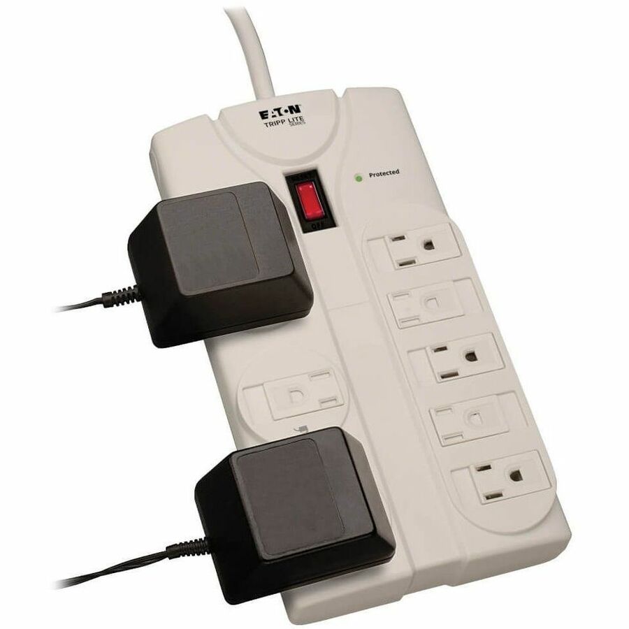 Tripp Lite series 8-Outlet Surge Suppressor - Light Gray - NEMA 5-15P - 8 x NEMA 5-15R - 1800 VA - 1440 J - 120 V AC Inp