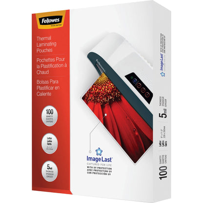 Fellowes Letter-Size Laminating Pouches - Sheet Size Supported: Letter 9" Width x 11.50" Length - 100 / Pack
