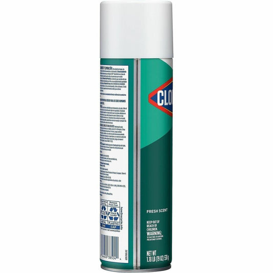CloroxPro™ Disinfecting Spray - Spray - 19 fl oz (0.6 quart) - Fresh Scent - Pleasant Scent, Disinfectant - Green - 12 /