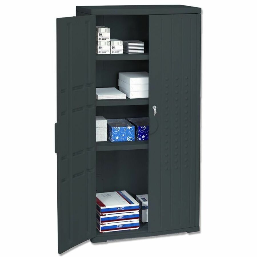 Iceberg Officeworks 3-shelf Storage Cabinet - 33" Width x 18" Depth x 66" Height - 3 x Shelf(ves) - 2 x Side Open Door(s