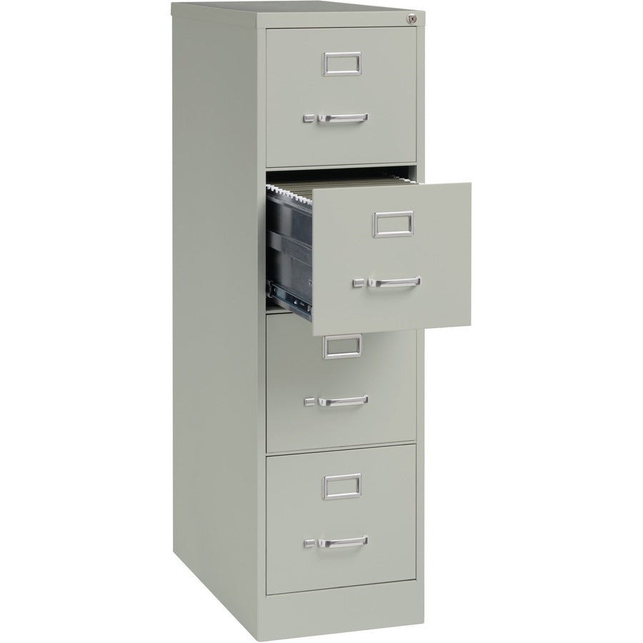 Lorell Fortress Series 26-1/2" Commercial-Grade Vertical File Cabinet - 15" Width x 26.5" Depth x 52" Height - 4 x Drawe