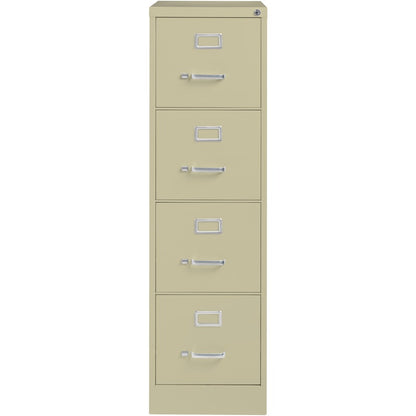 Lorell Fortress Series 26-1/2" Commercial-Grade Vertical File Cabinet - 15" Width x 26.5" Depth x 52" Height - 4 x Drawe