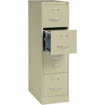 Lorell Fortress Series 26-1/2" Commercial-Grade Vertical File Cabinet - 15" Width x 26.5" Depth x 52" Height - 4 x Drawe
