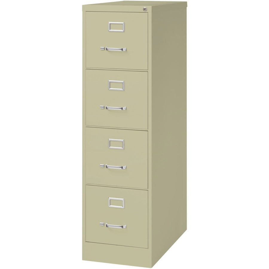 Lorell Fortress Series 26-1/2" Commercial-Grade Vertical File Cabinet - 15" Width x 26.5" Depth x 52" Height - 4 x Drawe