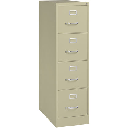 Lorell Fortress Series 26-1/2" Commercial-Grade Vertical File Cabinet - 15" Width x 26.5" Depth x 52" Height - 4 x Drawe