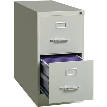 Lorell Fortress Series 26-1/2" Commercial-Grade Vertical File Cabinet - 15" Width x 26.5" Depth x 28.4" Height - 2 x Dra